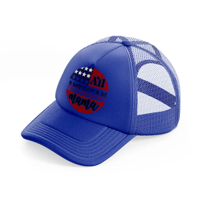 all american mama-01-blue-trucker-hat
