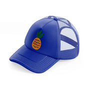 pineapple doodle-blue-trucker-hat