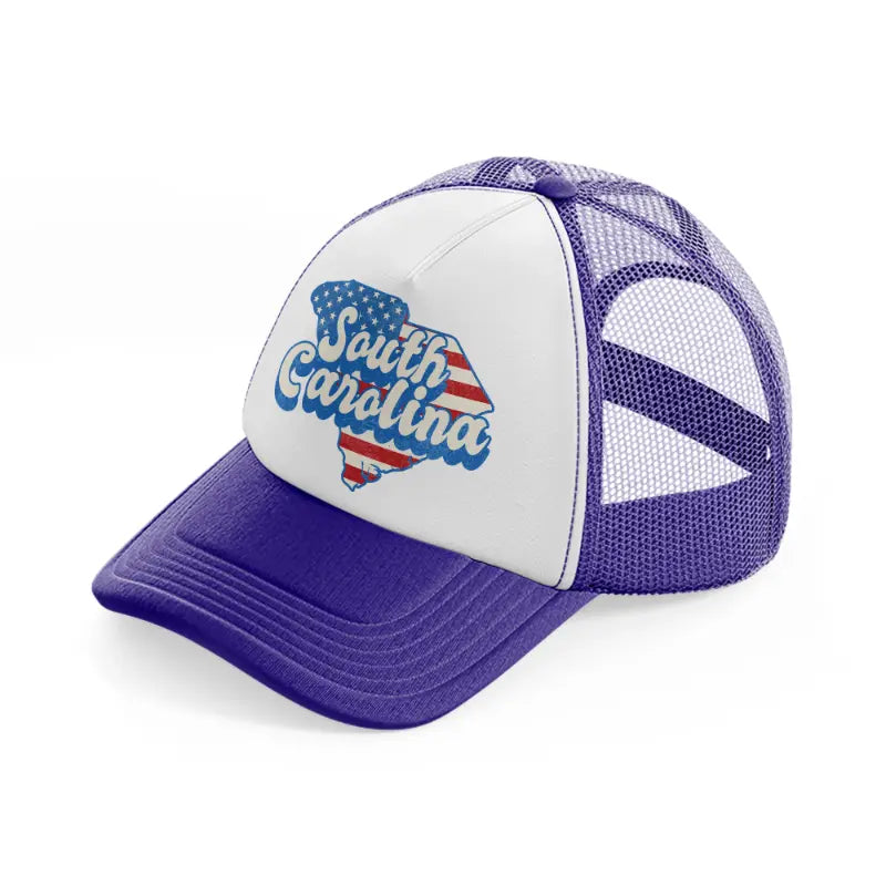 south carolina flag-purple-trucker-hat