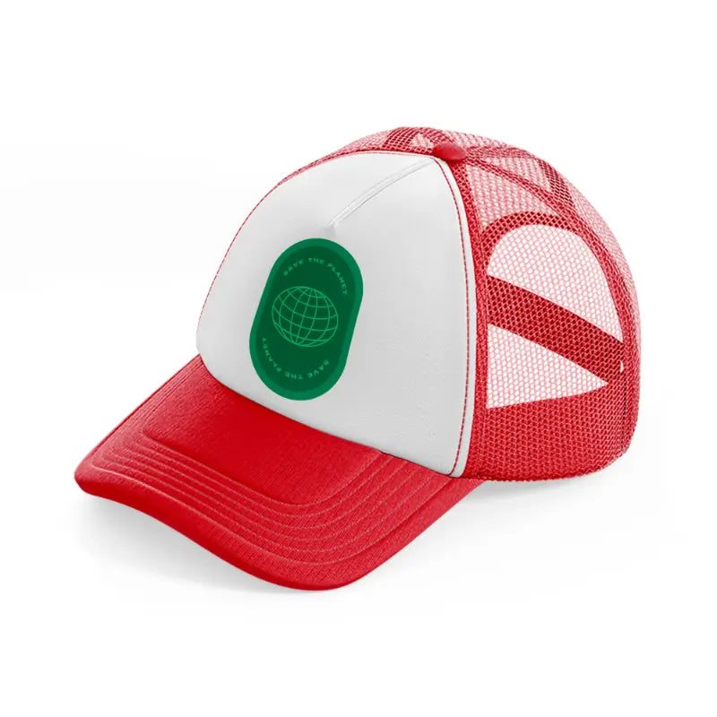 icon17 red and white trucker hat