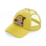 live in the sunshine-gold-trucker-hat