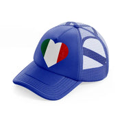 heart flag-blue-trucker-hat