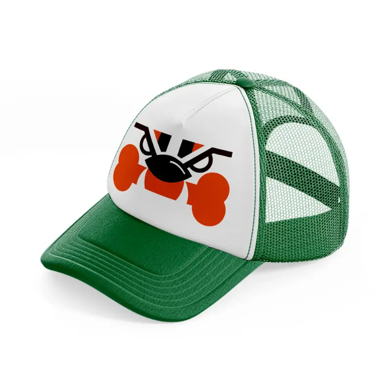 cleveland browns minimalistic-green-and-white-trucker-hat