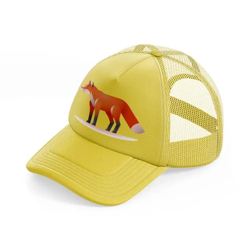 008 fox gold trucker hat