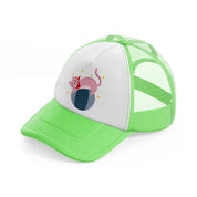 019-ball-lime-green-trucker-hat