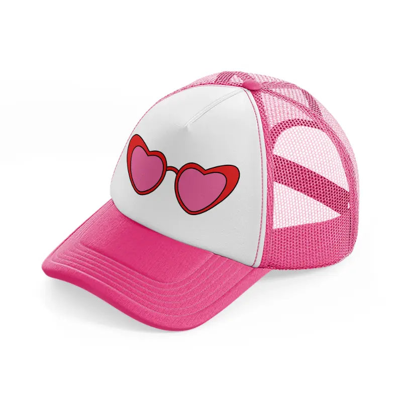 retro elements-85-neon-pink-trucker-hat