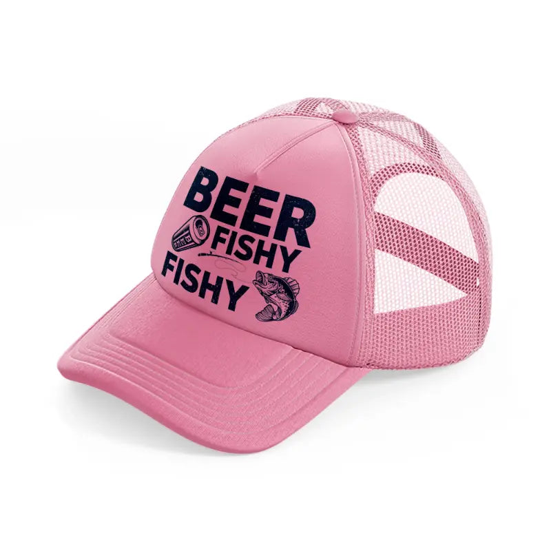 beer fishy fishy pink trucker hat