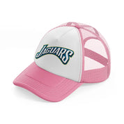 jacksonville jaguars modern-pink-and-white-trucker-hat