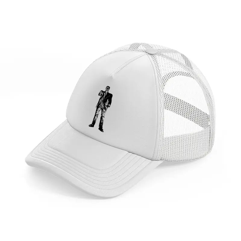 franky zombie white trucker hat