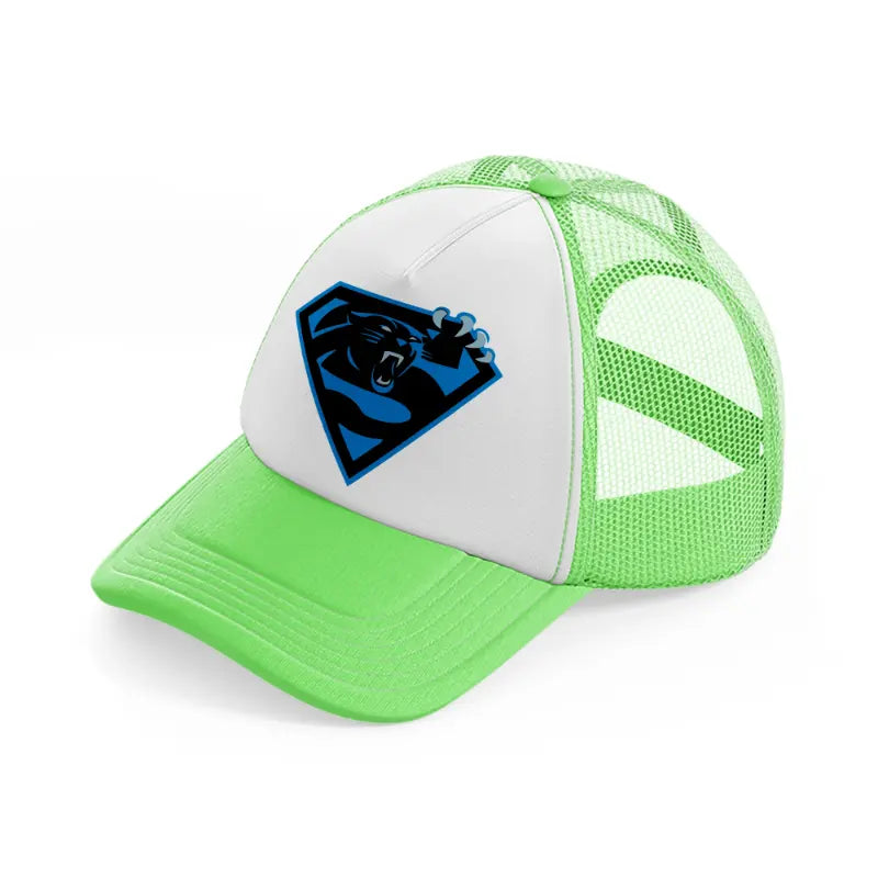 carolina panthers superhero-lime-green-trucker-hat