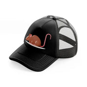 045 mouse black trucker hat