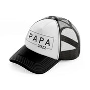 papa 2022 black and white trucker hat