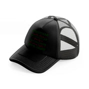 christmas santa clause hot chocolate black trucker hat