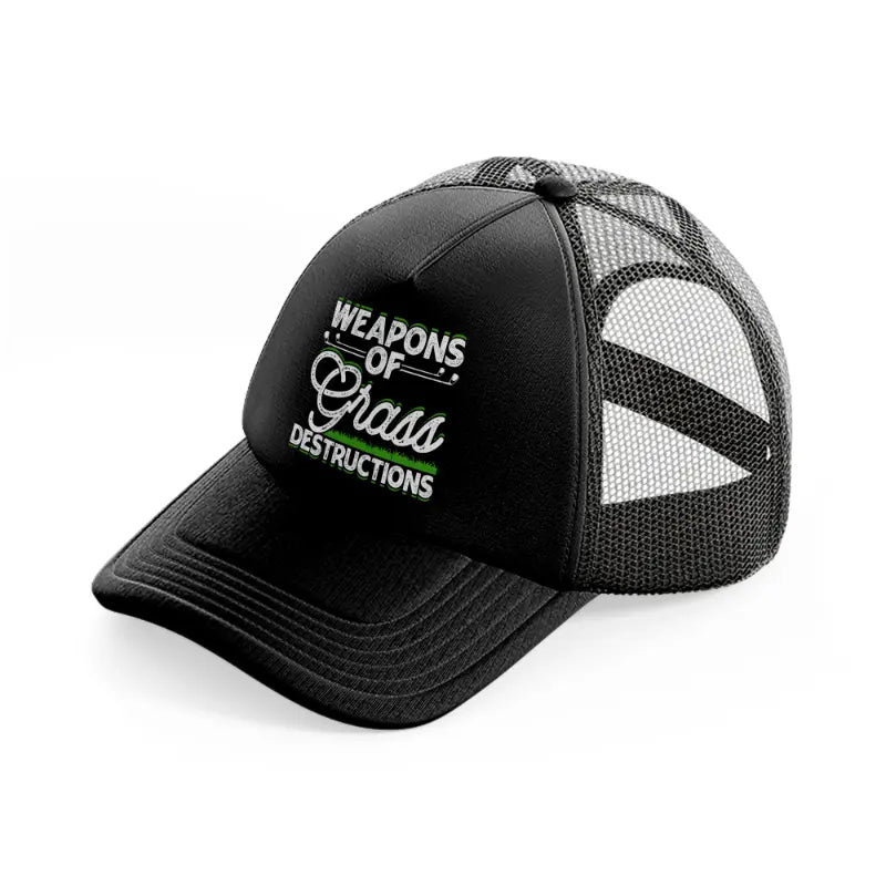 weapons of grass destructions-black-trucker-hat