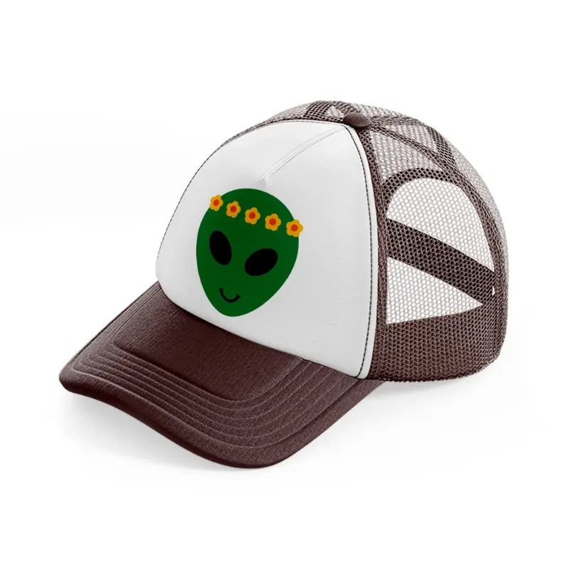 groovy 60s retro clipart transparent 04 brown trucker hat