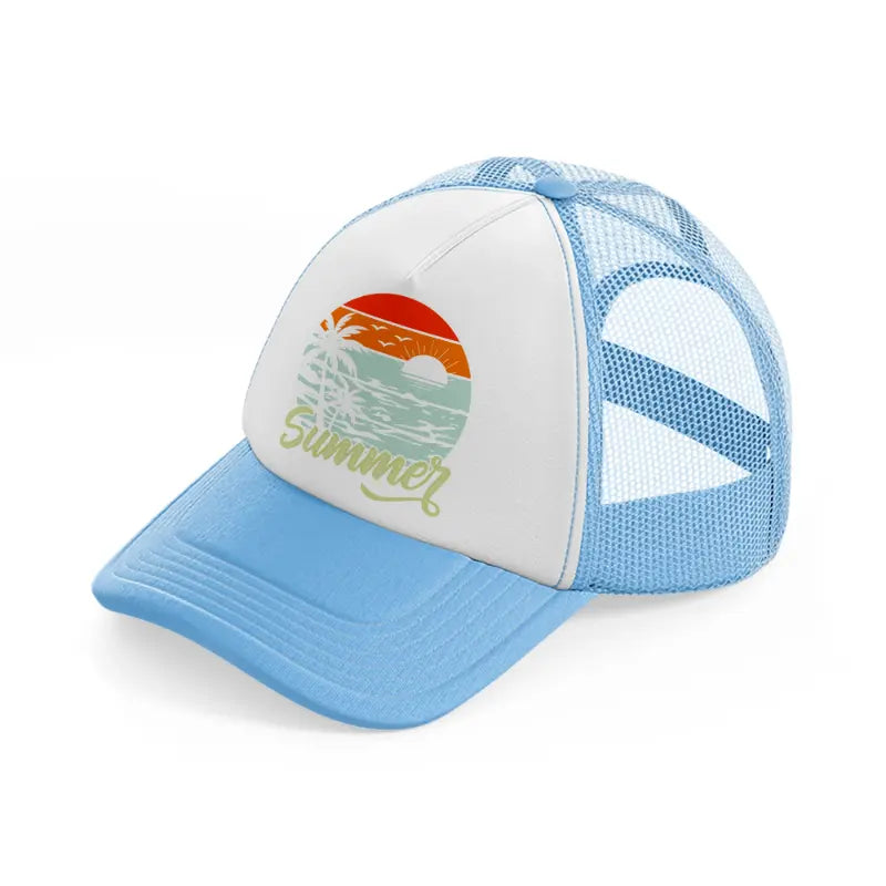 summer sky blue trucker hat