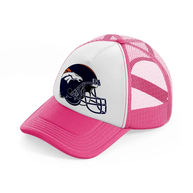 denver broncos helmet-neon-pink-trucker-hat