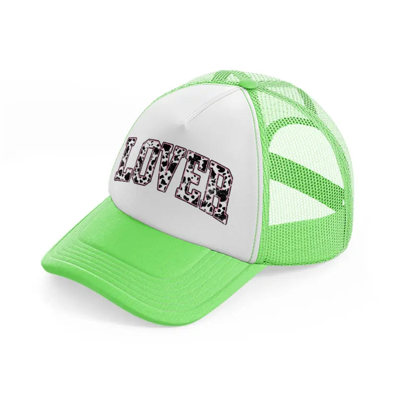lover cow pink-lime-green-trucker-hat