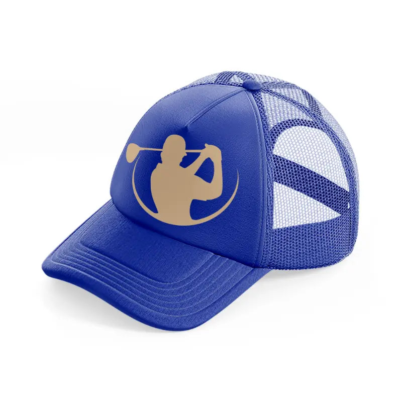 golf man vector-blue-trucker-hat