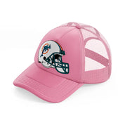 miami dolphins helmet-pink-trucker-hat
