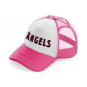 la angels neon pink trucker hat