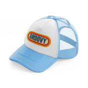 groovy sky blue trucker hat