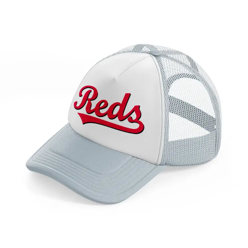 reds grey trucker hat