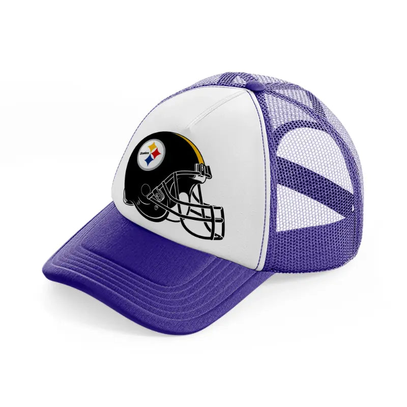 pittsburgh steelers helmet-purple-trucker-hat