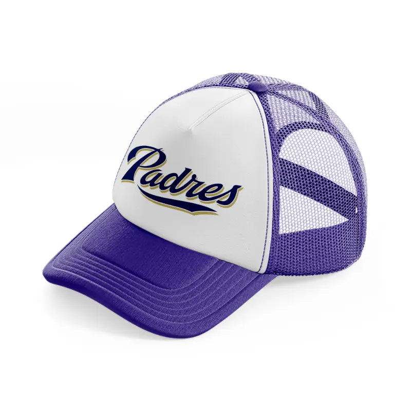 padres logo-purple-trucker-hat