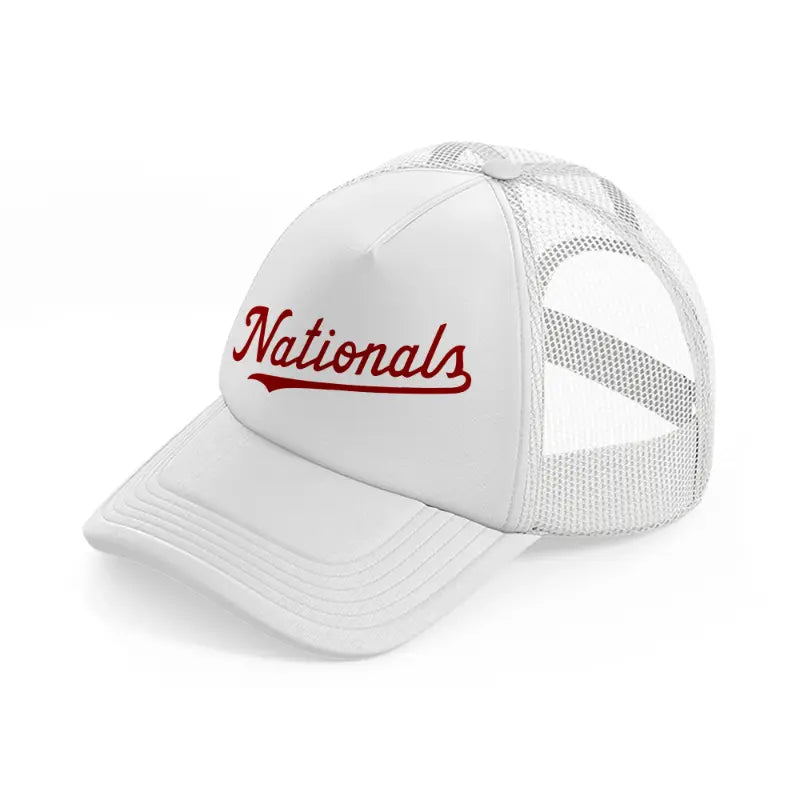 nationals logo-white-trucker-hat