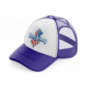 new jersey flag-purple-trucker-hat