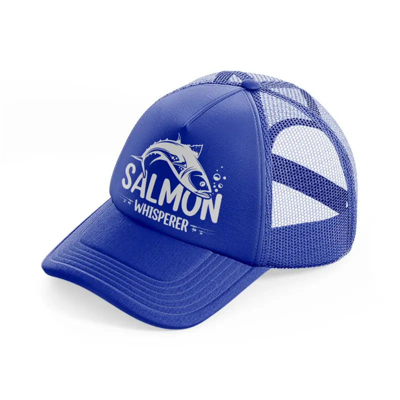 salmon whisper-blue-trucker-hat