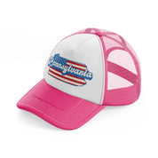 pennsylvania flag neon pink trucker hat