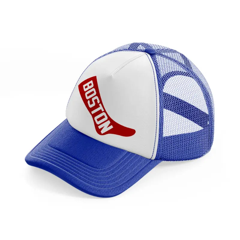 boston sock-blue-and-white-trucker-hat