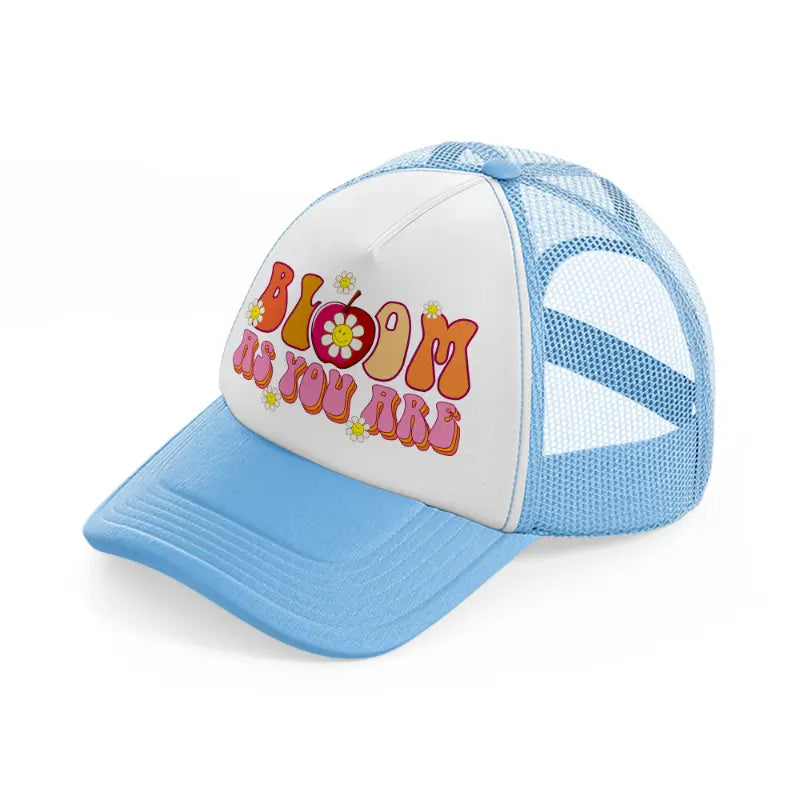 bloom as you are-01-sky-blue-trucker-hat