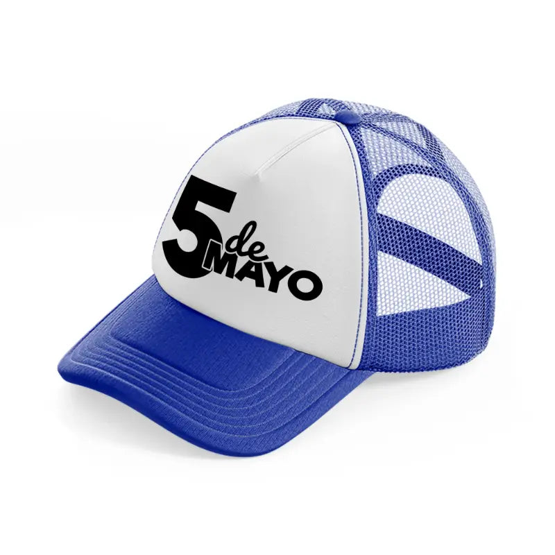 5 de mayo-blue-and-white-trucker-hat