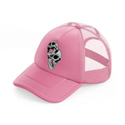 dark skulls art-pink-trucker-hat