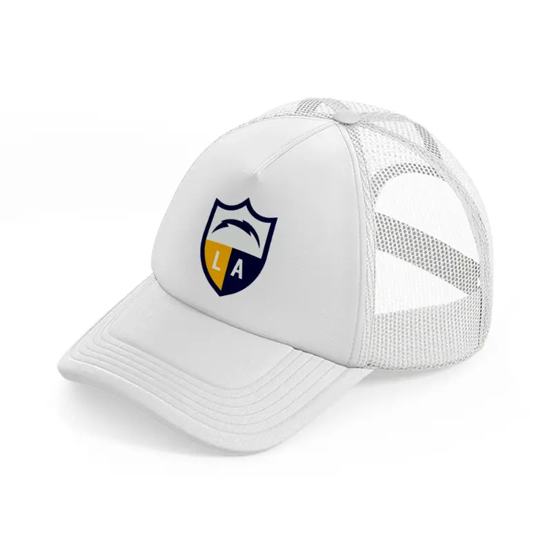 los angeles chargers sport badge-white-trucker-hat