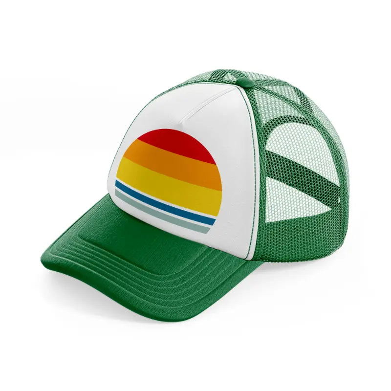 retro sun-green-and-white-trucker-hat