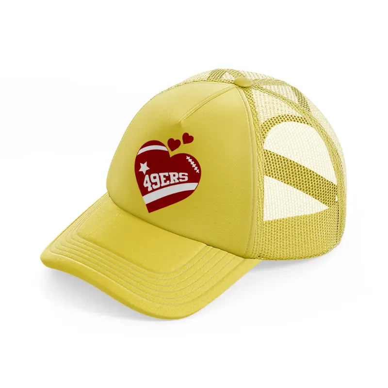 49ers heart-gold-trucker-hat