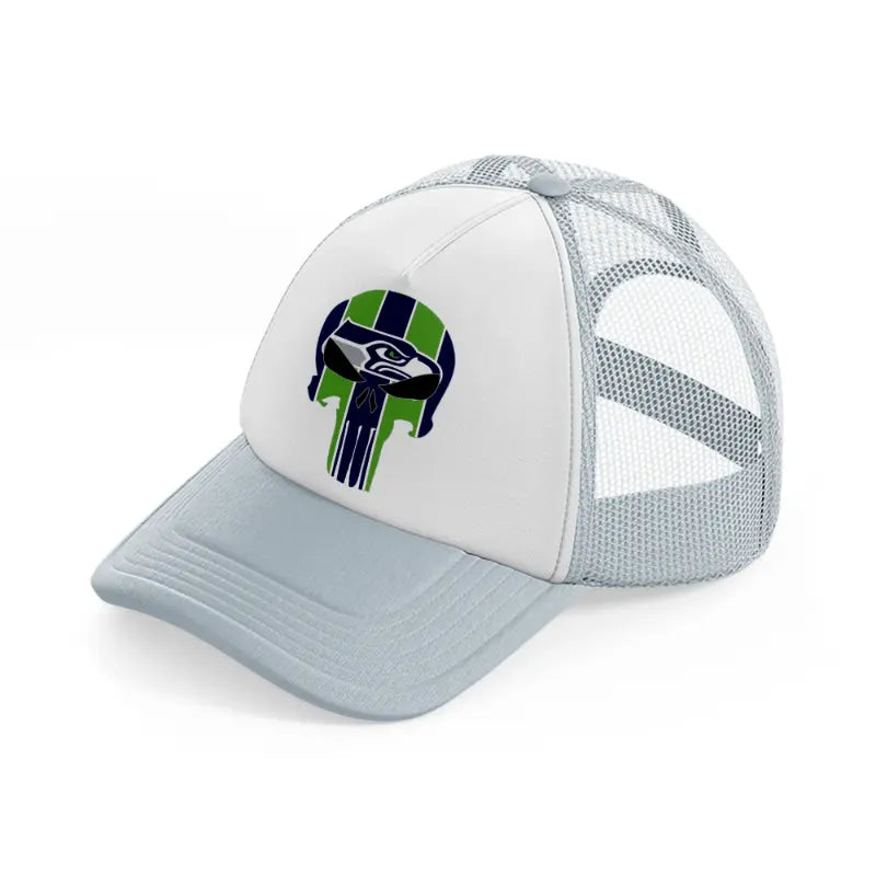 seattle seahawks skull-grey-trucker-hat