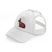 020 rabbit white trucker hat