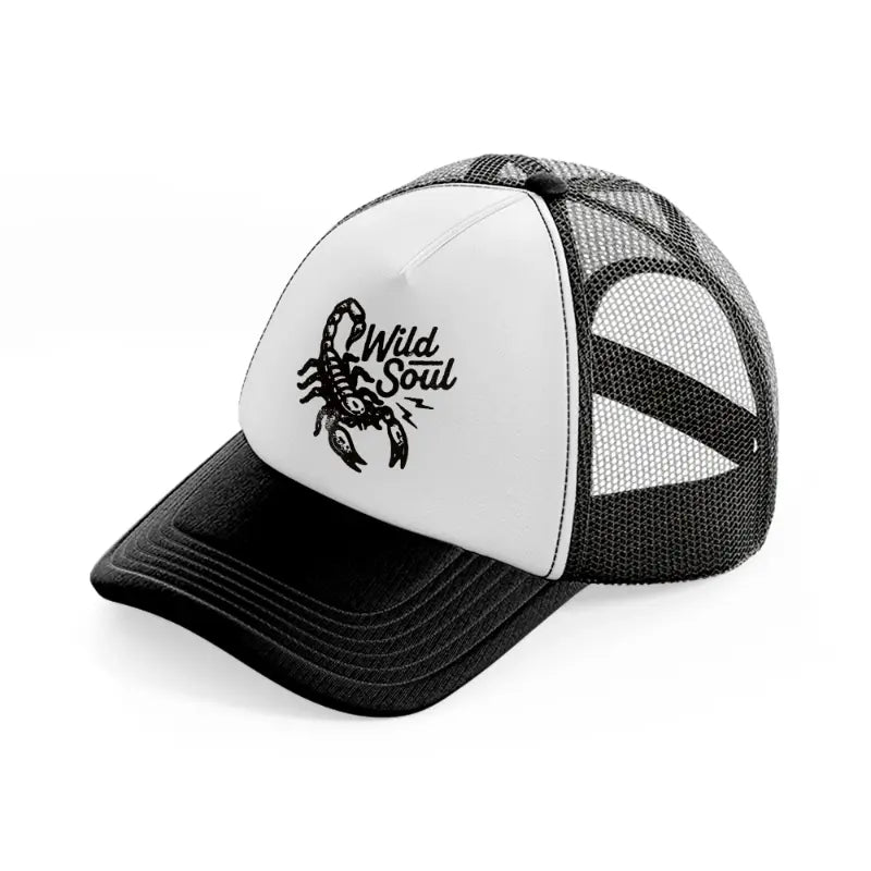 wild soul-black-and-white-trucker-hat