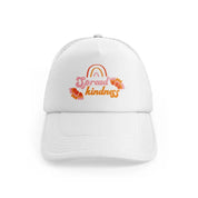 retro positive stickers (3) white trucker hat