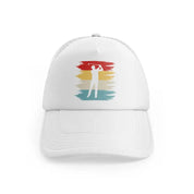 Golf Player With Cap Retrowhitefront view