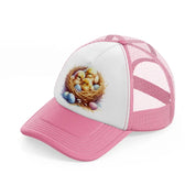baby chicks-pink-and-white-trucker-hat