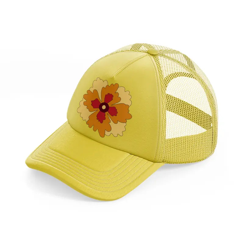 floral elements-13-gold-trucker-hat