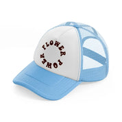 retro elements 112 sky blue trucker hat