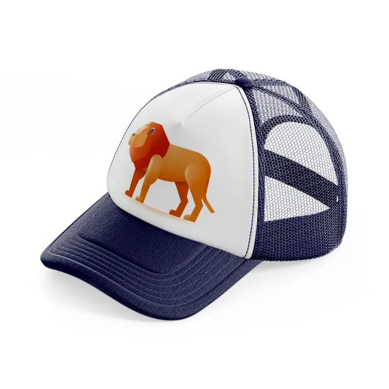 005-lion-navy-blue-and-white-trucker-hat