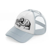 snake head monster-grey-trucker-hat